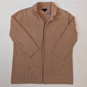 J. Crew Women's M Sweater Jacket, Cropped Sleeve, Cotton Wool Poly Blend